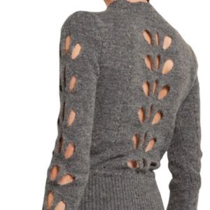 Isabel Marant llia cutout Pointelle-Knit Sweater